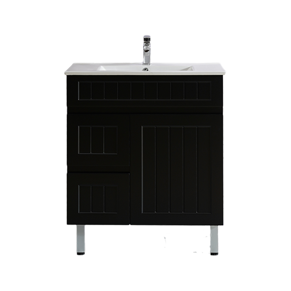 Haven Wood 750mm*460mm*860mm Free Standing Vanity Matte Black