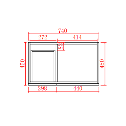 Ceto ACACIA 750mm*460mm*860mm Free standing Matte Black