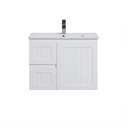 CETO Acacia Wall Hung PVC Cabinet With Soft closing doors 600/750/900 AC64W/AC74LW/AC74RW/AC94LW/AC94RW-MW/-MB