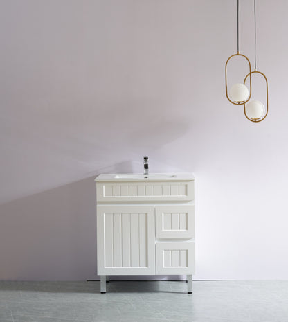 Ceto ACACIA 750mm*460mm*860mm Free standing Vanity Matte White