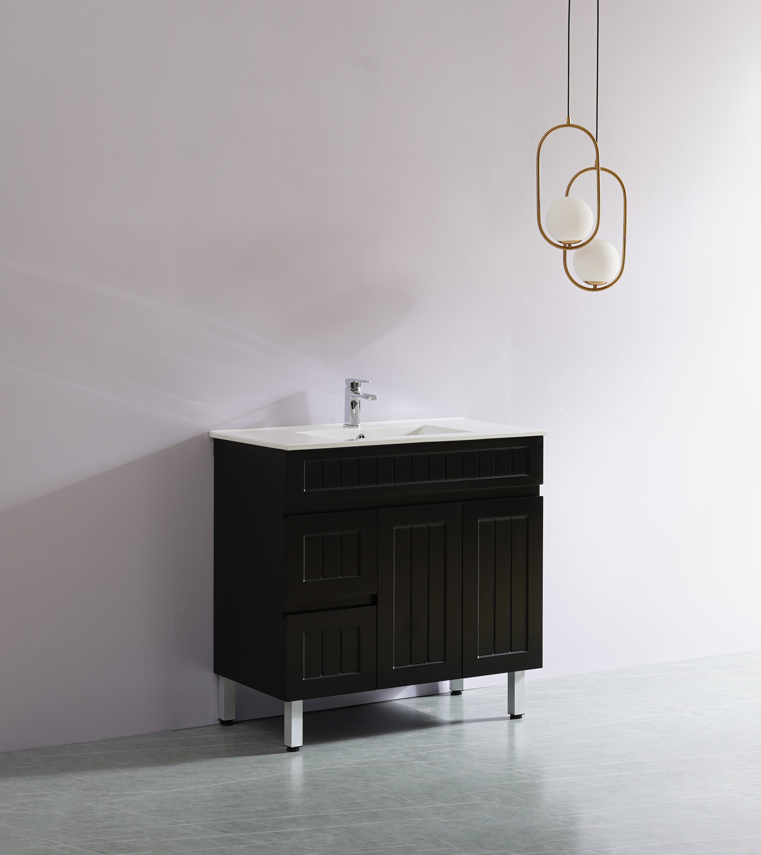 CETO Acacia Vanity SLIM Cabinet With Leg 590/730/890 AC63L/AC73RL/AC73LL/AC93RL/AC93LL-MW/-MB