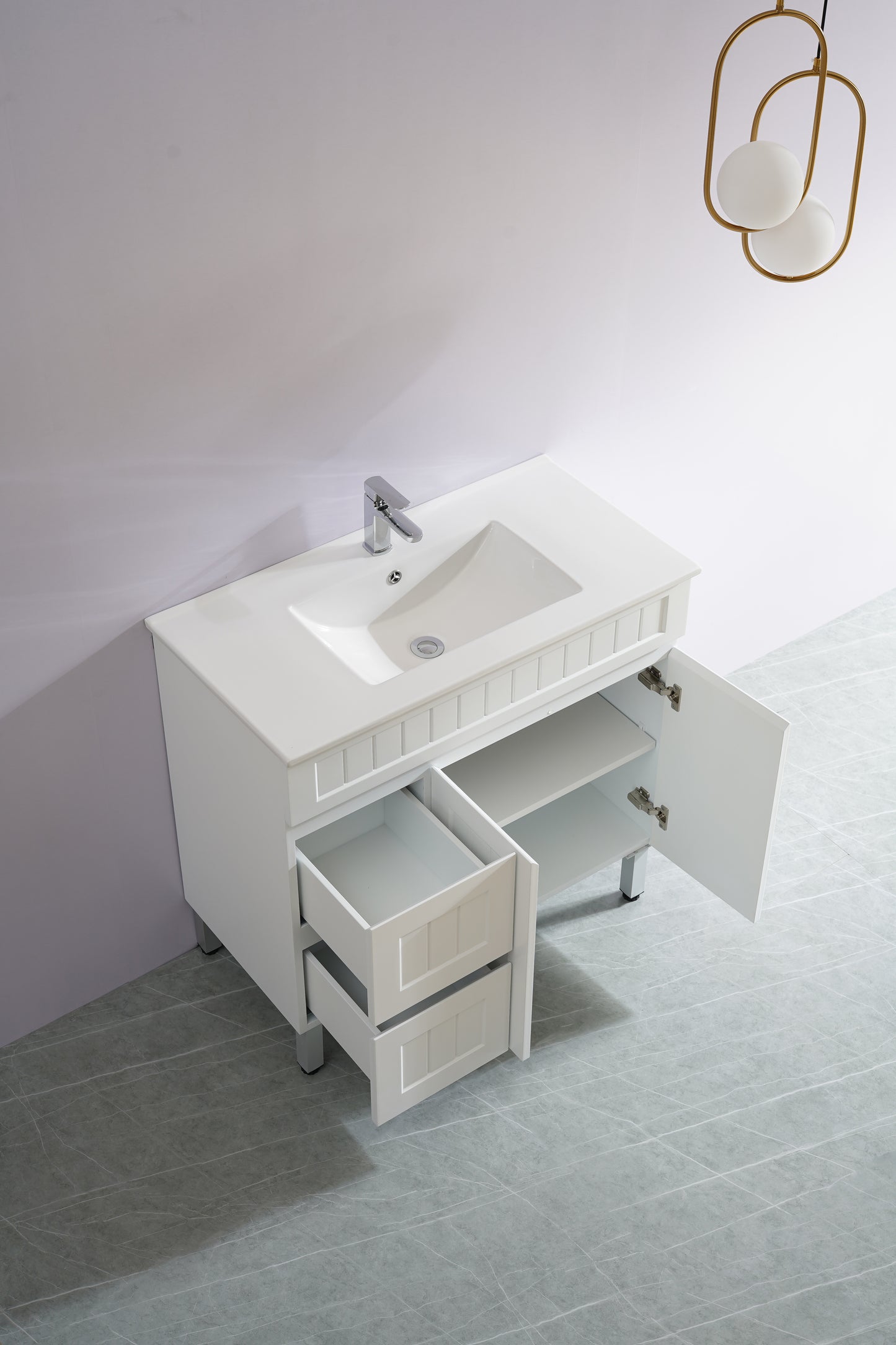 Ceto ACACIA 900*460*880mm floor standing vanity Matte white