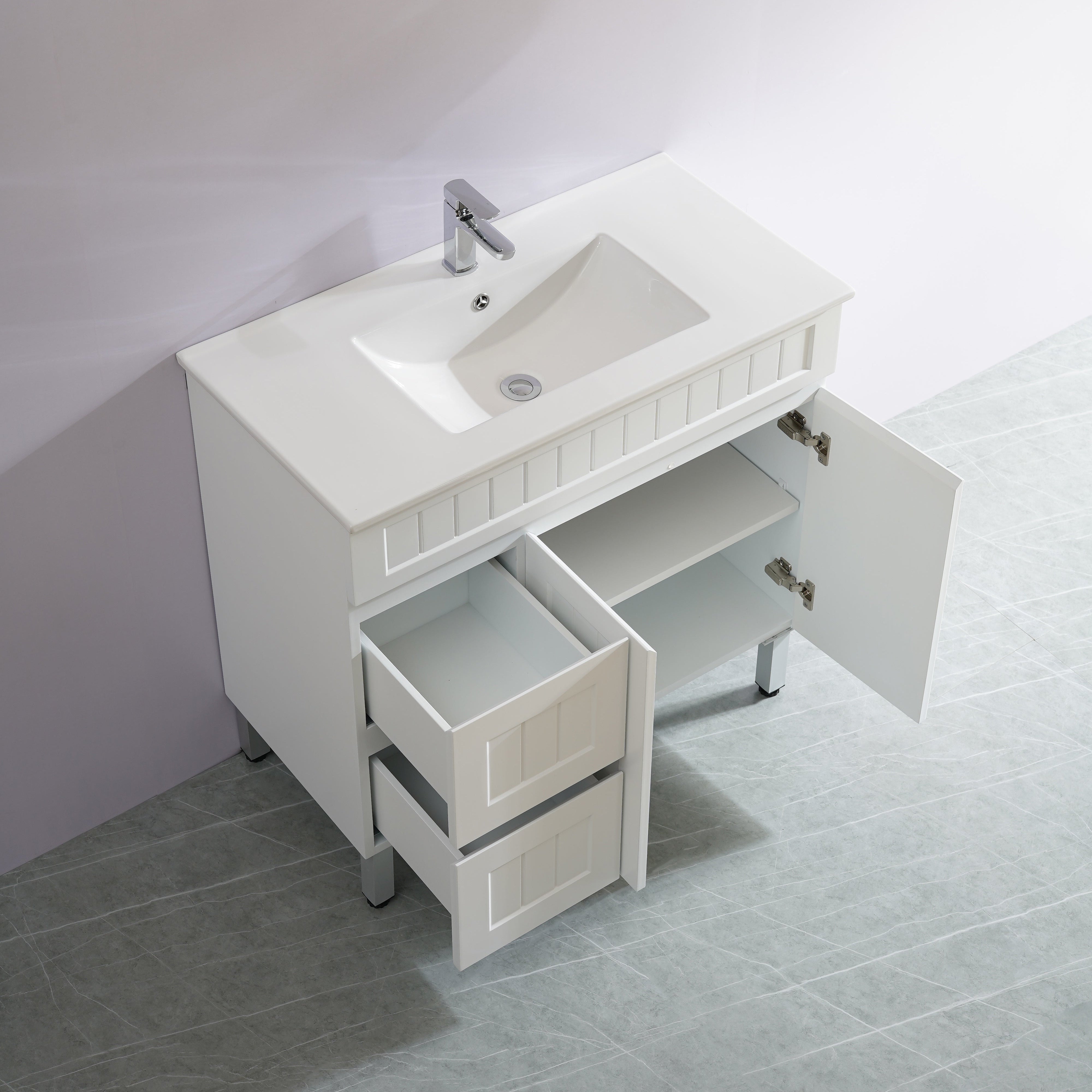 Ceto ACACIA 900*460*880mm Floor Standing Vanity Matte white