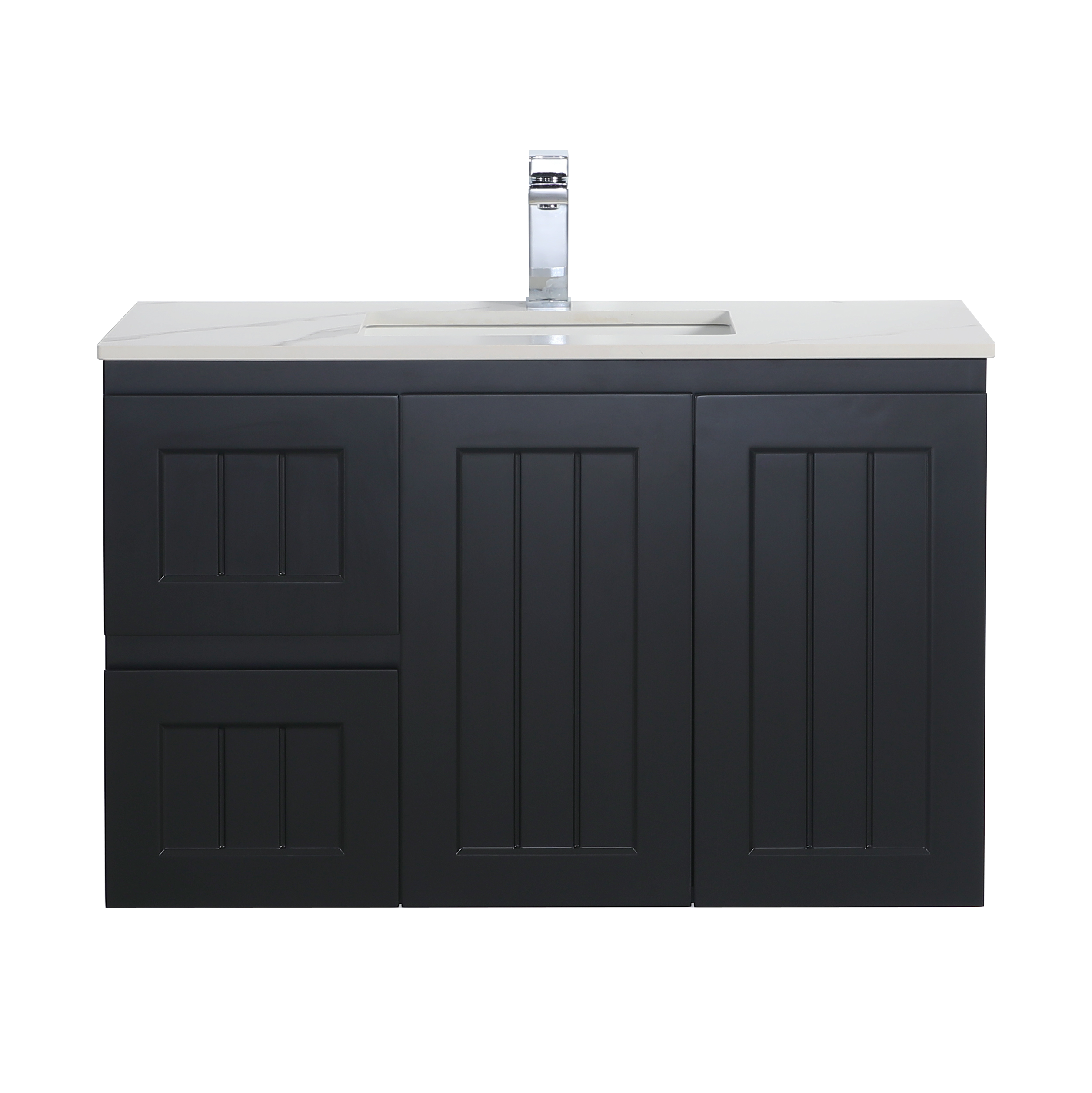 Haven Wood Wall-Mounted  PVC Cabinet With Soft Closing Doors 590/740/890mm