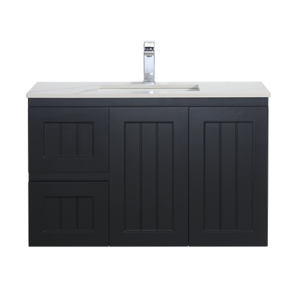 Haven Wood Wall-Mounted  PVC Cabinet With Soft Closing Doors 590/740/890mm