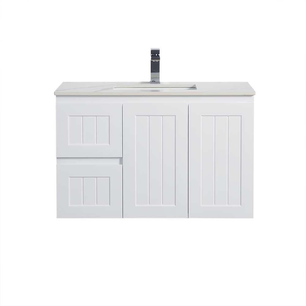 CETO Acacia Wall Hung PVC Cabinet With Soft closing doors 600/750/900 AC64W/AC74LW/AC74RW/AC94LW/AC94RW-MW/-MB