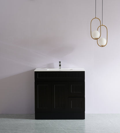 CETO Acacia Floor Vanity PVC Cabinet With Leg 600/750/900 AC64L/P64KB/AC74LL/P74KB/AC74RL/AC94LL/AC94RL/P94KB-MW/-MB