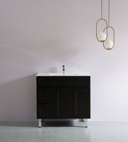 Ceto ACACIA 900*460*880mm  Floor standing vanity Matte black left drawers