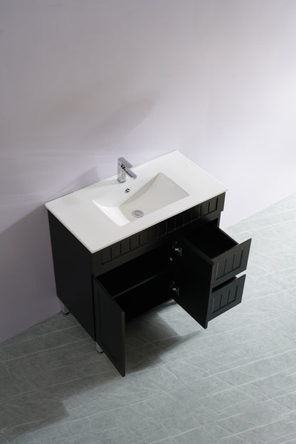 Ceto ACACIA 900*460*880mm  Floor standing vanity Matte black Right drawers