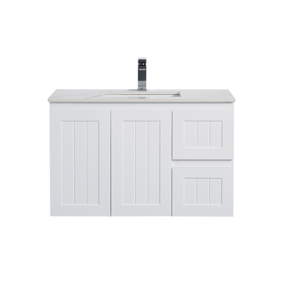 CETO Acacia Wall Hung PVC Cabinet With Soft closing doors 600/750/900 AC64W/AC74LW/AC74RW/AC94LW/AC94RW-MW/-MB