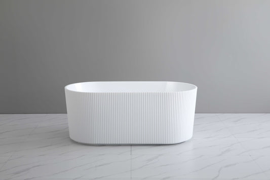 1500mm X 750mm X 580mm Ally Groove Bathtub Freestanding AGV1500