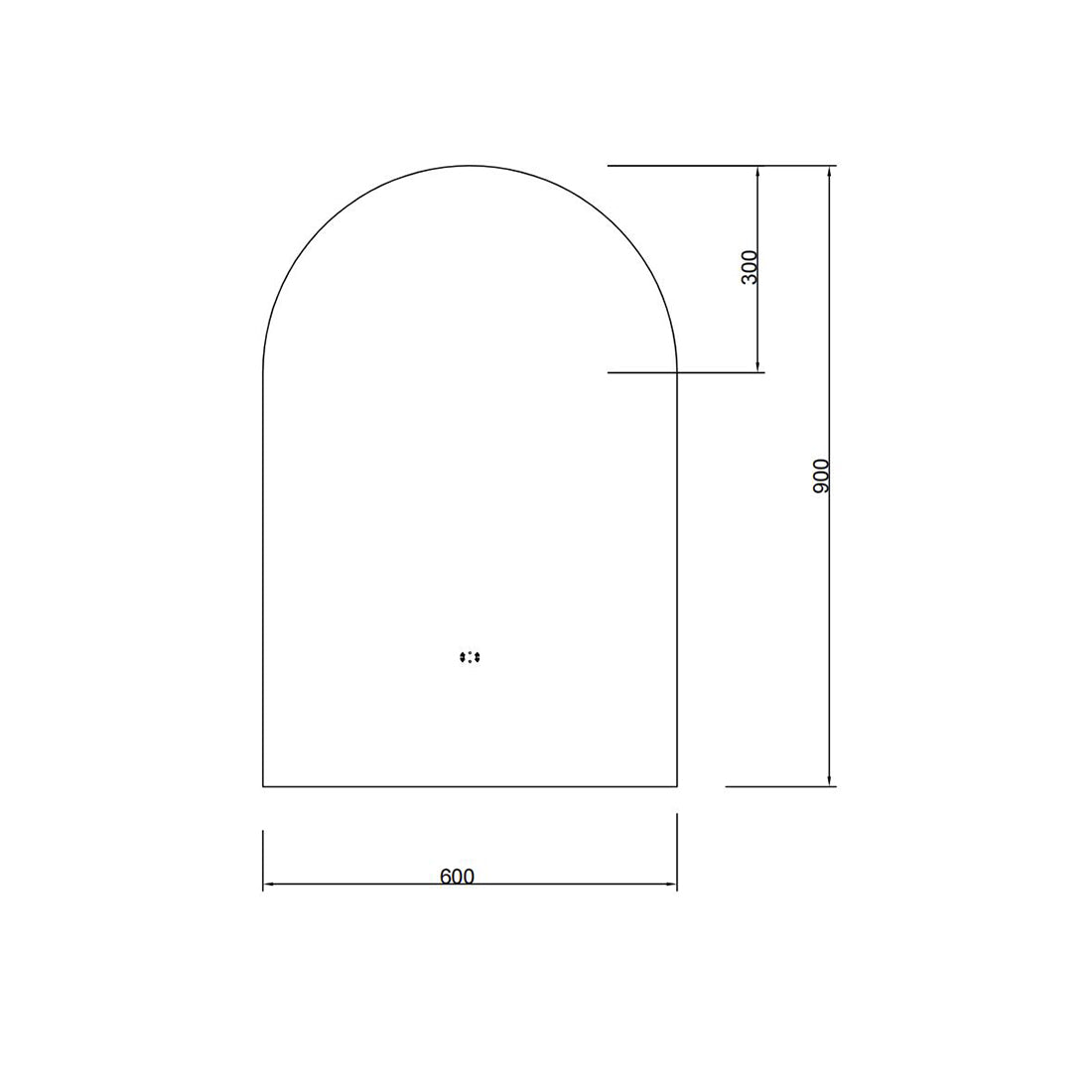 Round Beveled Edge Mirror LED 600*900mm