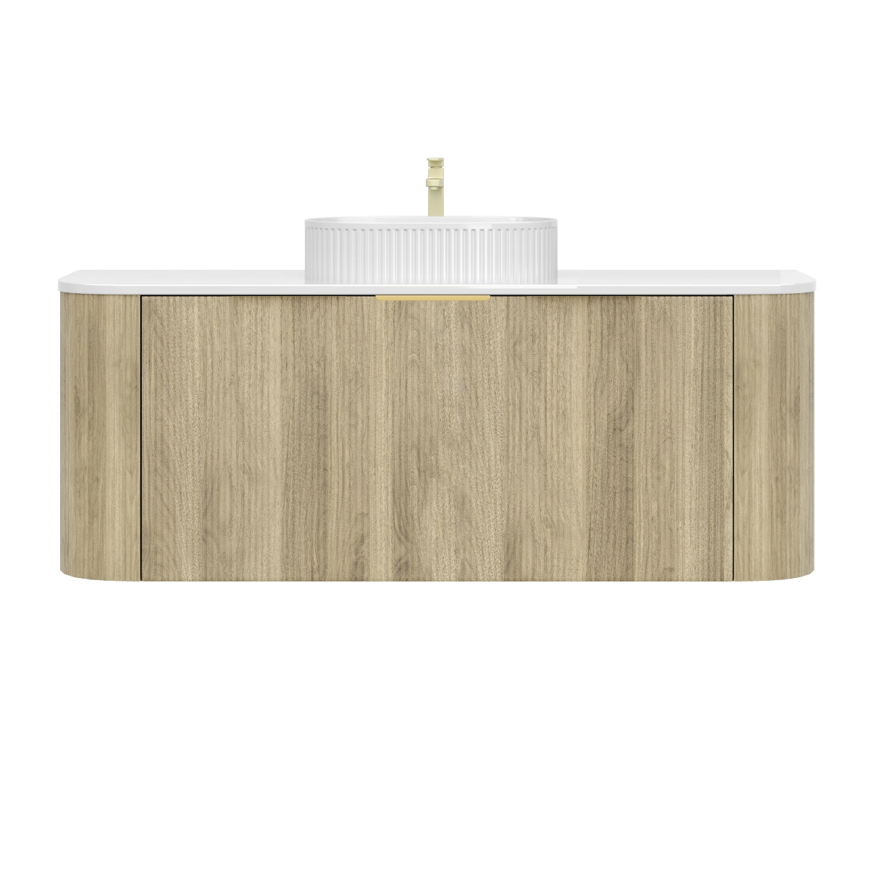 VITO ARDEN Fluted Curved  Vanity with Inner Drawer 600-1550mm