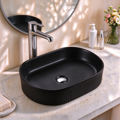 Ellipse Ceramic Console Basin of VITO 490*310*130mm
