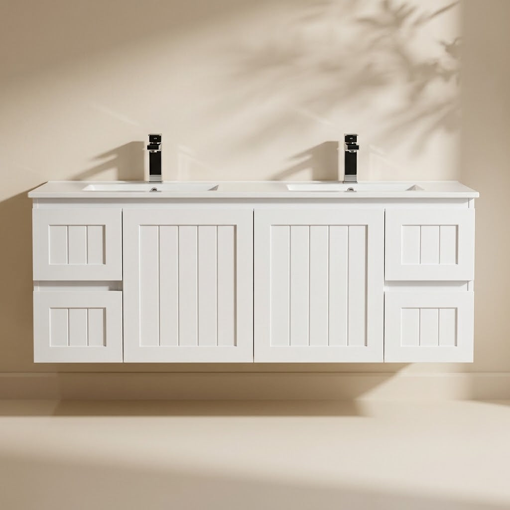 Acacia Wall-Mounted Vanity 1500*450*560mm Matte White