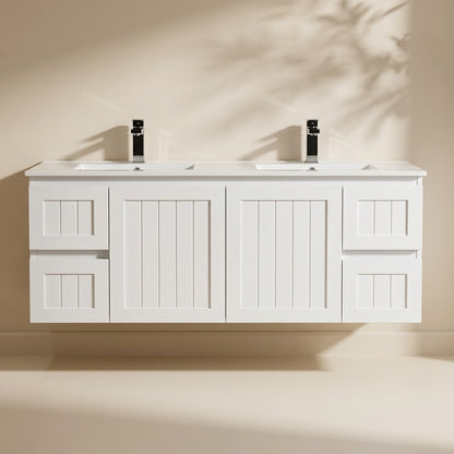Acacia Wall-Mounted Vanity 1500*450*560mm Matte White
