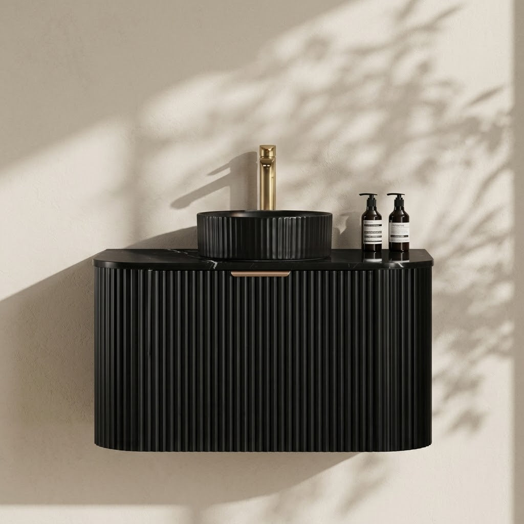 Arcadia Standard Wall-Mounted Vanity 890*493*470mm Matte Black