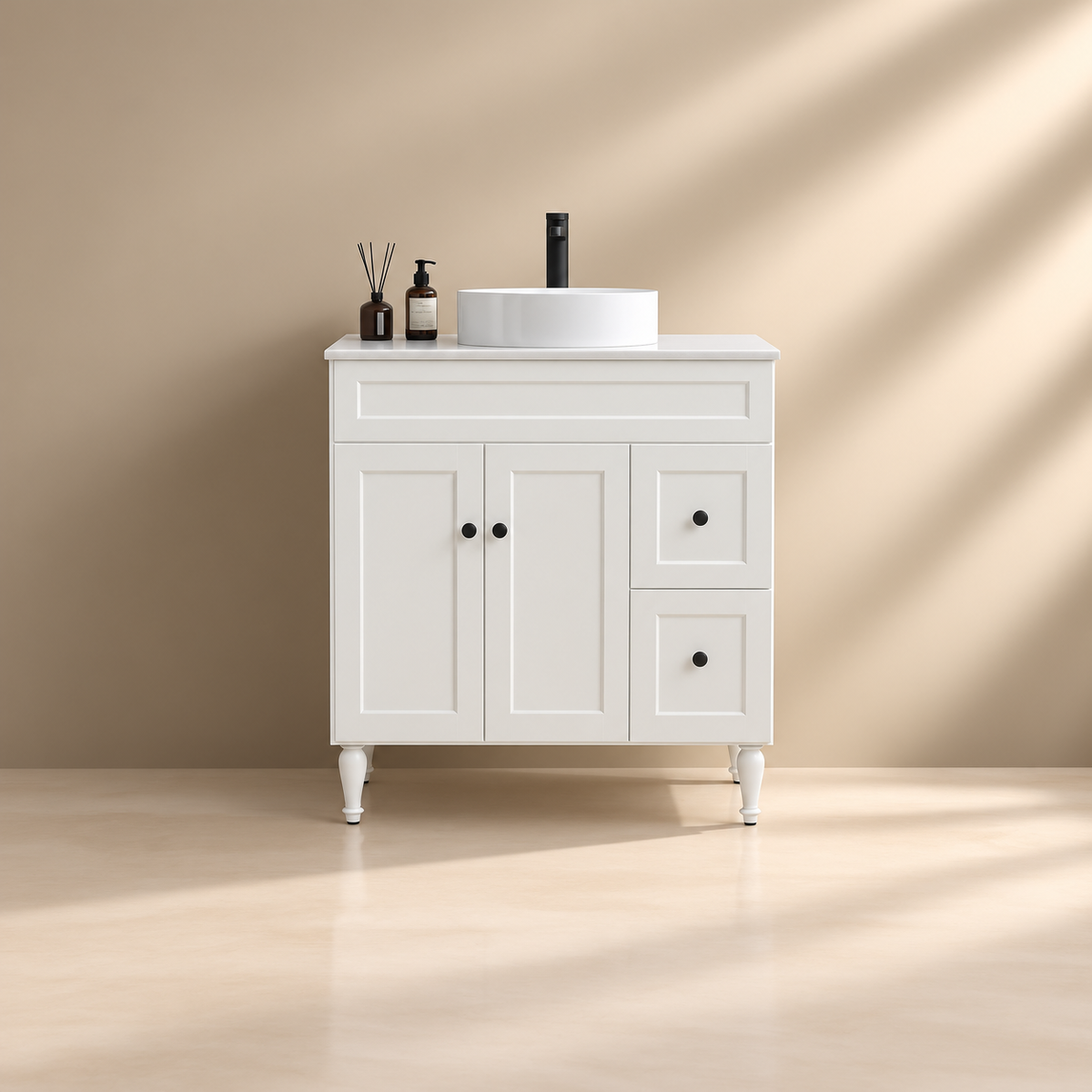Ashford Floor Vanity 900*460*880mm Matte White