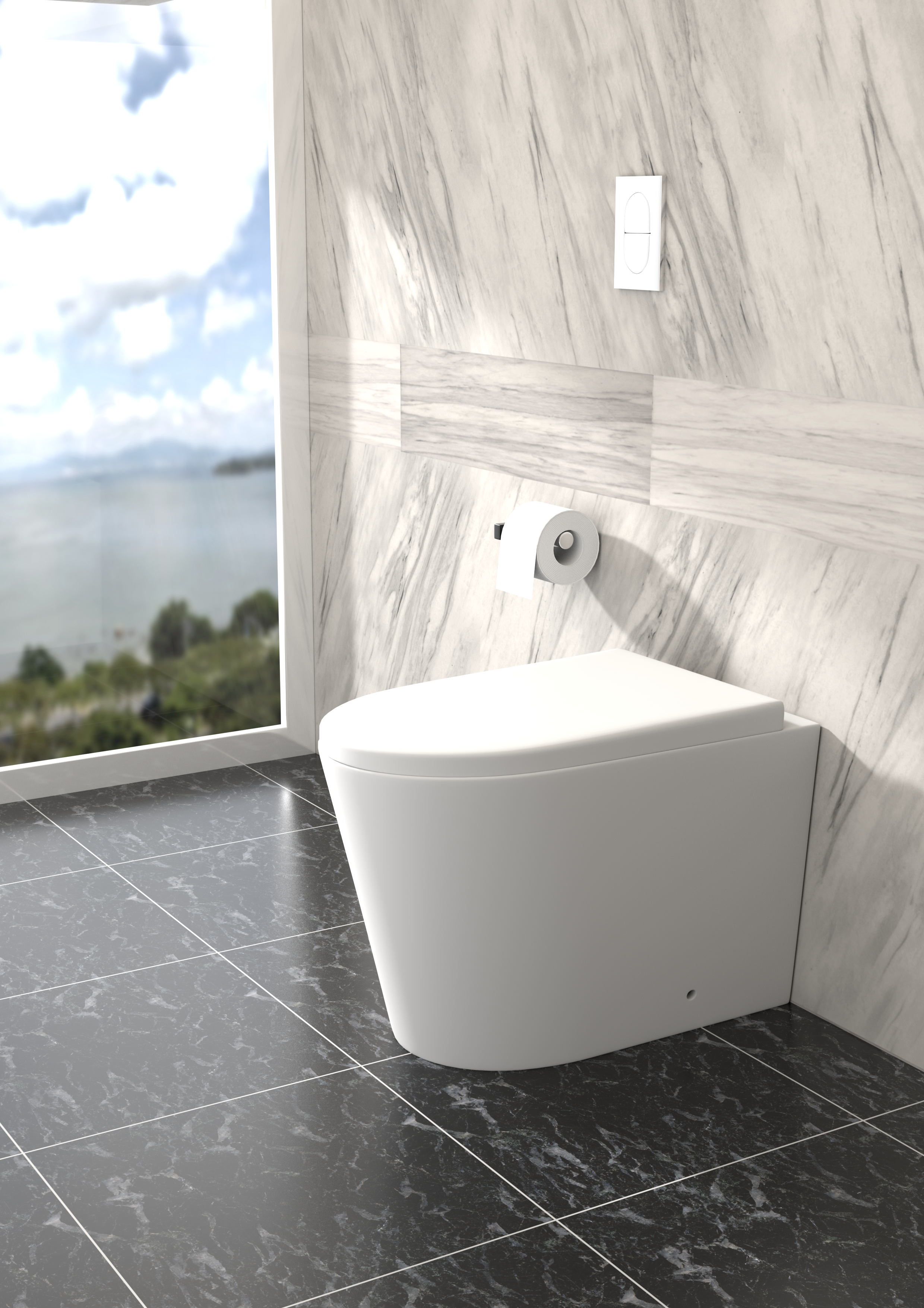 Flux Box Wall-Mounted  Toilet 550*345*320mm