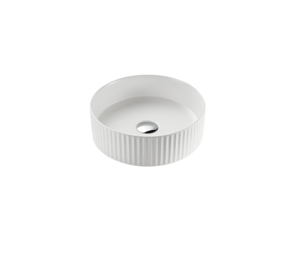 VITO Geneva Fluted Round Premium Ceramic Above-Counter Basin 360*360*120mm