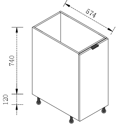 Kitchen Floor Cabinet 1 Door Cupboard 300-500mm BF-300/350/400/450/500-BOX