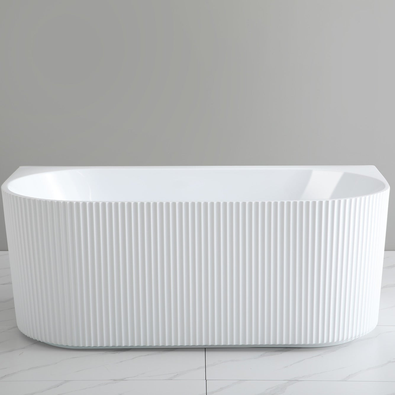 Rovena Groove Oval Bathtub 1700*800*580mm