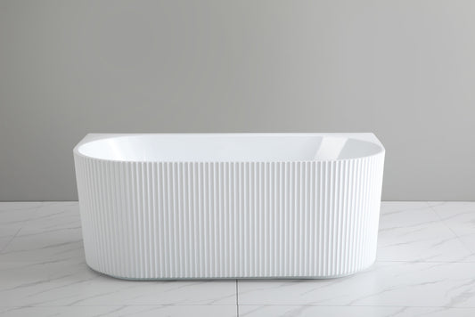 1500mm X750 X 580mm Oval Acrylic Bathtub Freestanding Bari BGV-1500