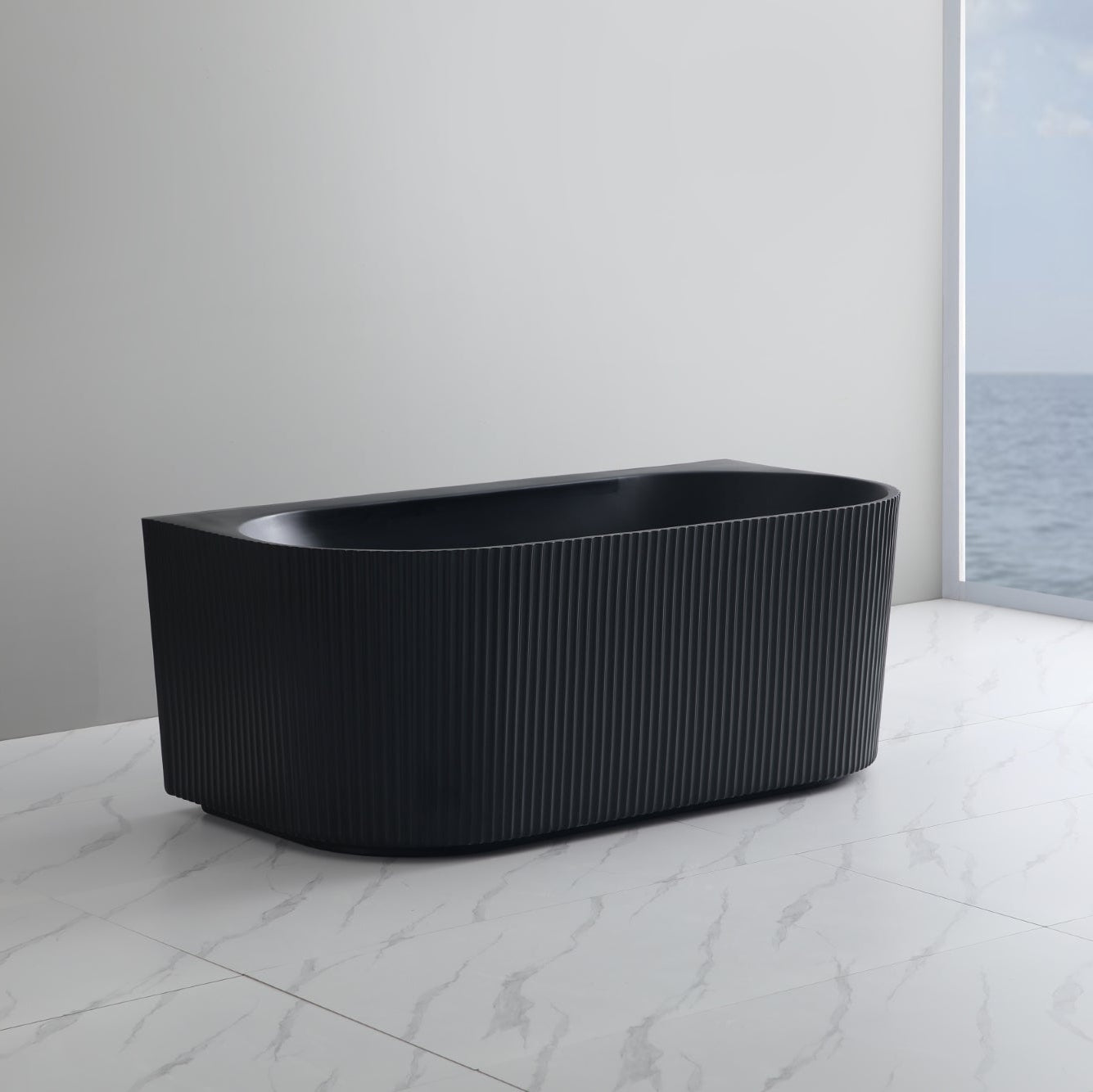 Rovena Groove Oval Bathtub 1700*800*580mm