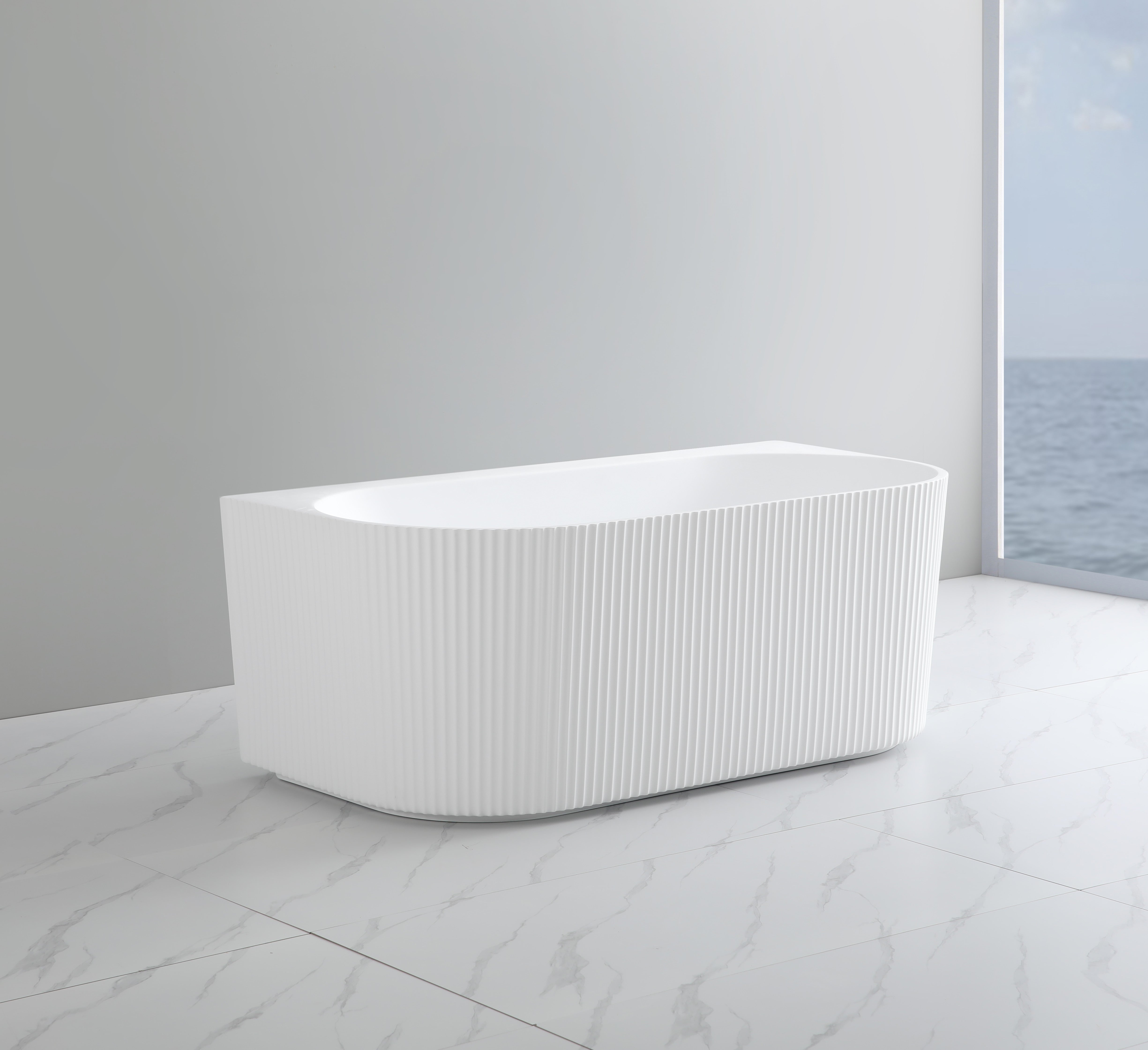Rochelle Fluted Back to Wall Bathtub 1500/1700mm