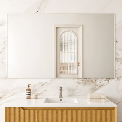 Jasper Rectangular Frameless Bevel Edge Plain Mirror 450-1500mm