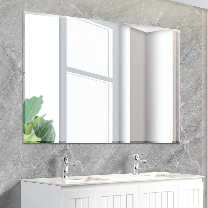 Beveled Edge Bathroom Mirror –Wall Mounted 450-1500mm