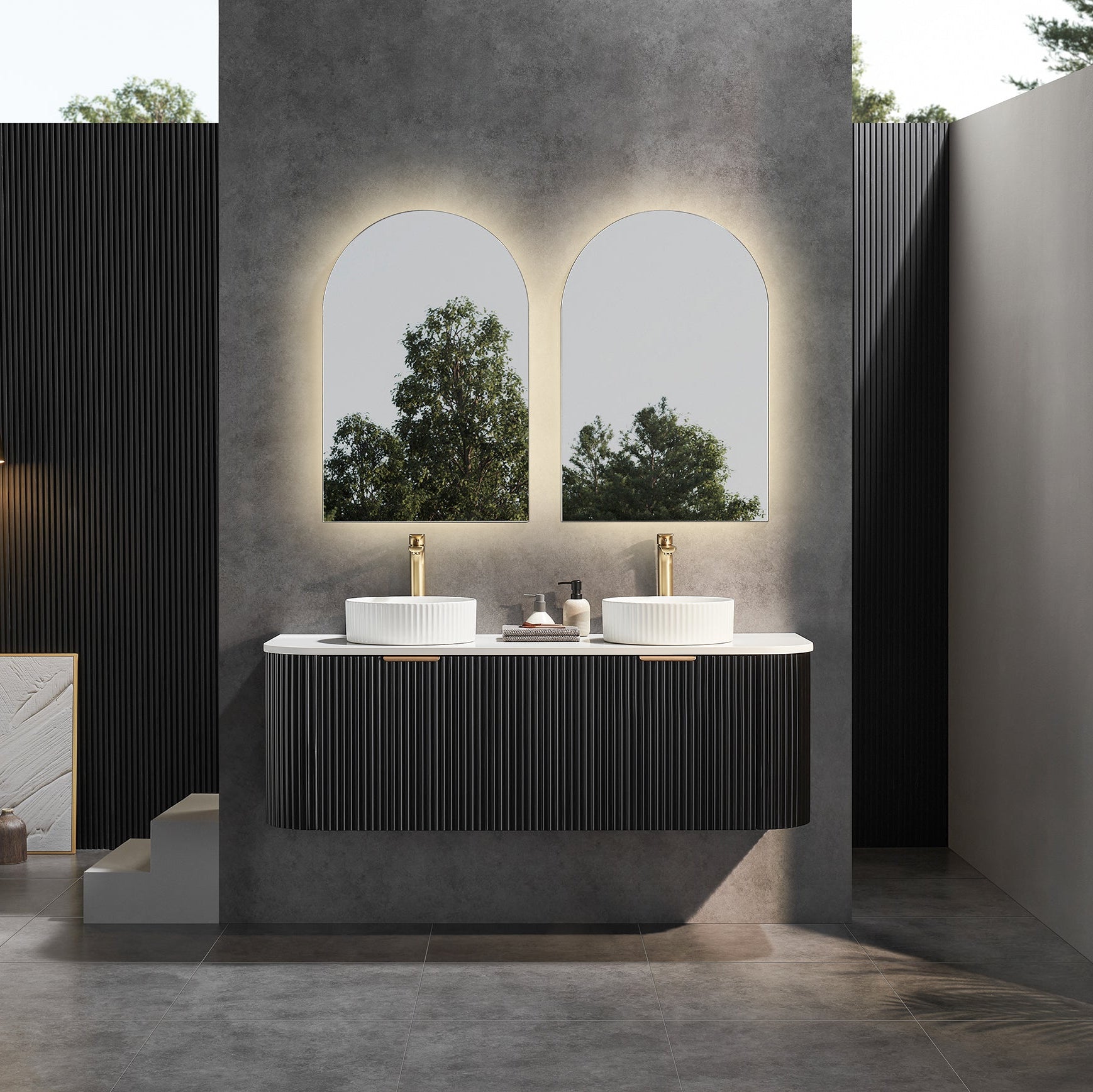 Ceto Avalon Wall-Mounted  PVC Cabinet 1790*493*470mm Matte Black