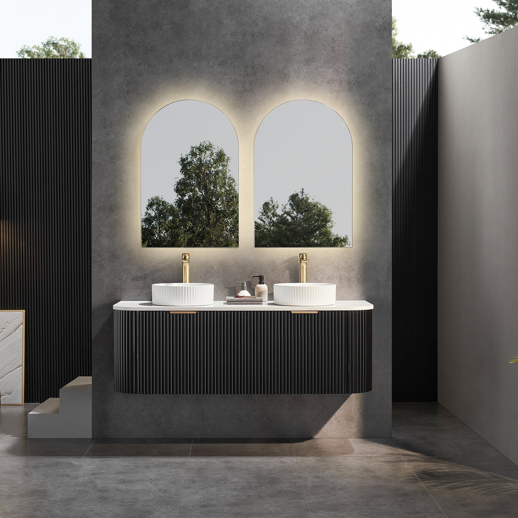 Solea Wall Hung PVC Cabinet with soft closing drawer 1200-1800mm