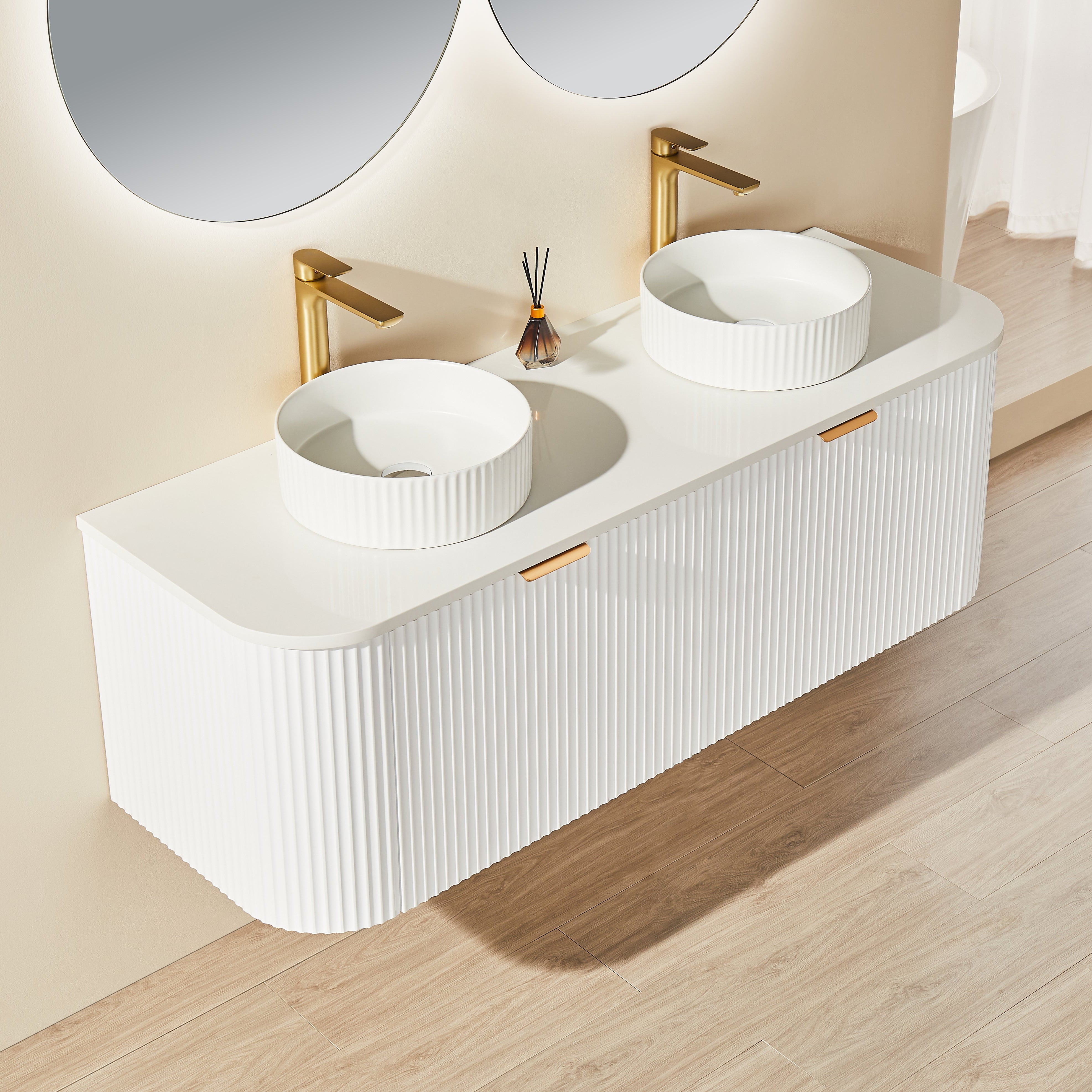 Solea Wall Hung PVC Cabinet with soft closing drawer 1200-1800mm