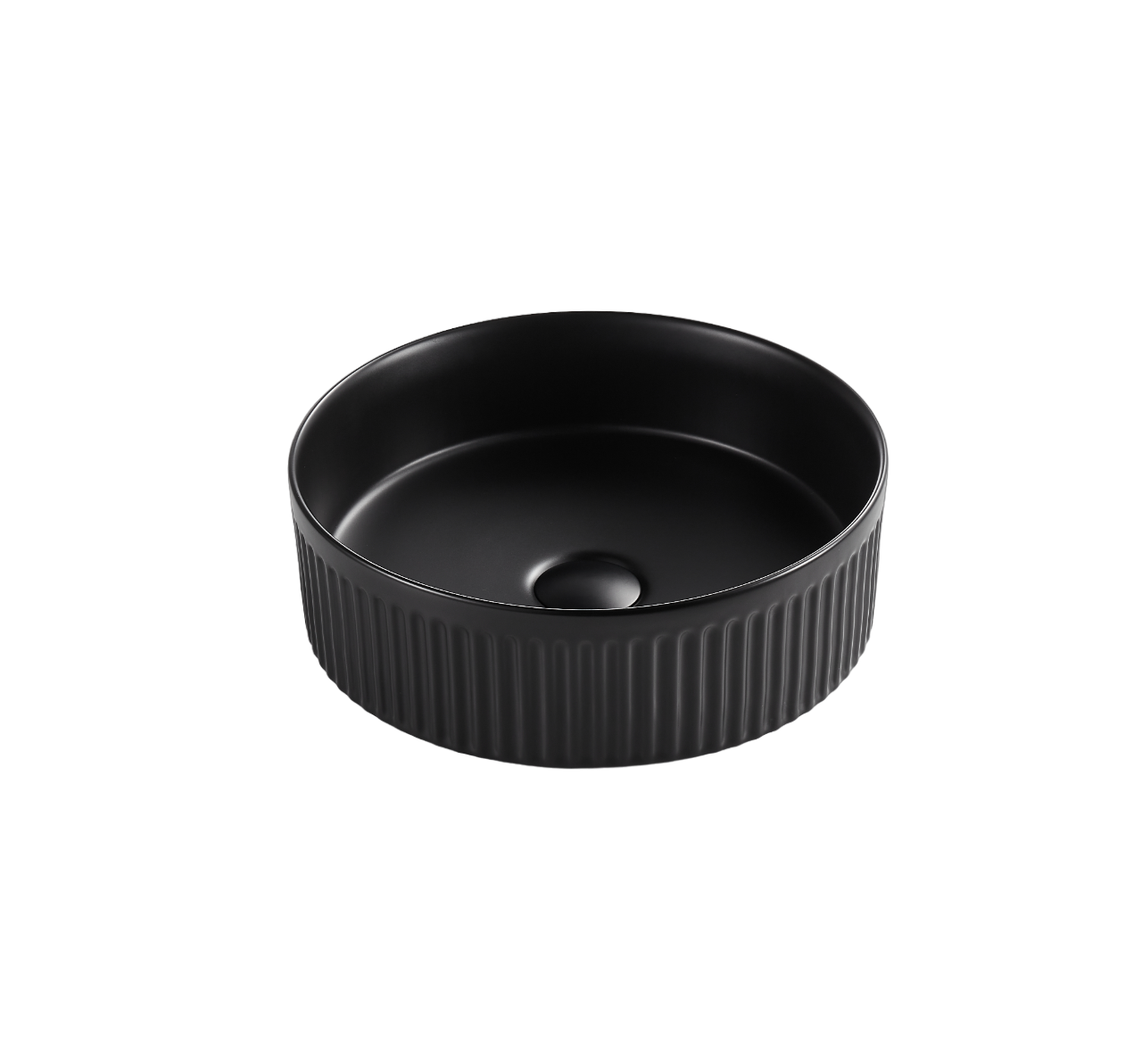 VITO Athena Fluted Round Premium Ceramic Above-Counter Basin 410*410*120mm