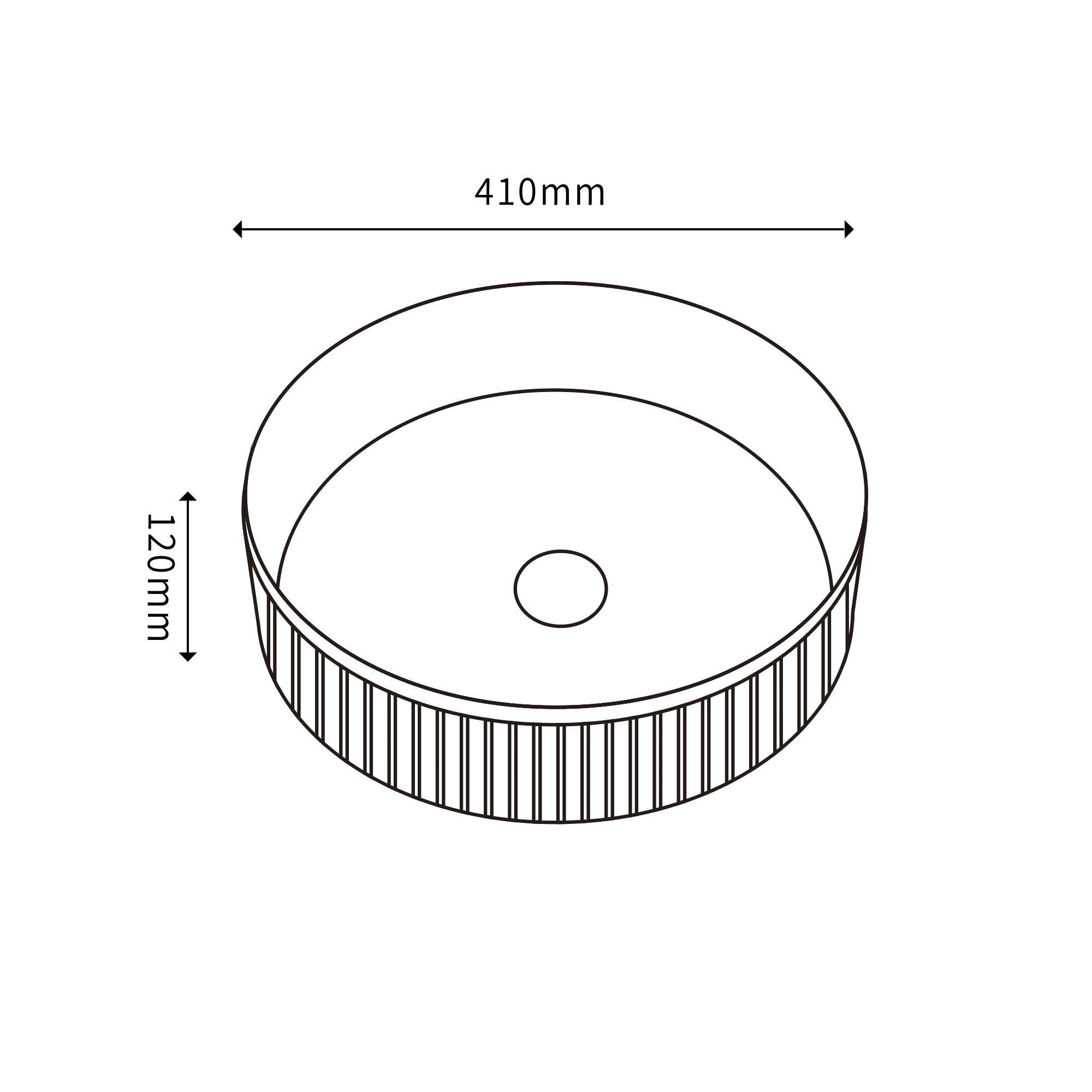 Floe Ribbed Arch Console Basin 360*360*120mm