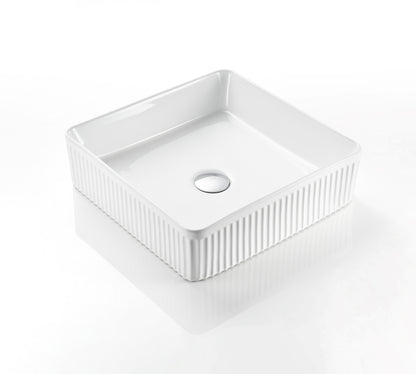 Cascade Fluted Square Art Basin 400*400*130mm
