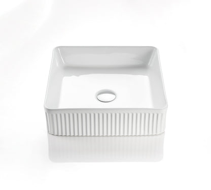 Cascade Fluted Square Art Basin 400*400*130mm