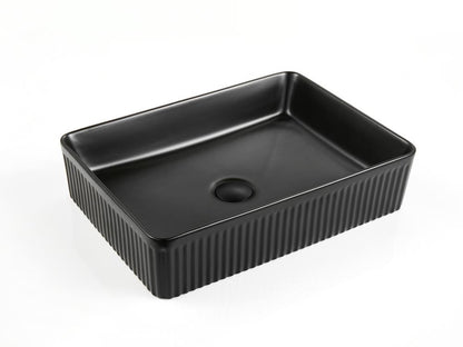 VITO Athena Fluted Rectangular Premium Ceramic Above-Counter Basin 500*380*120mm