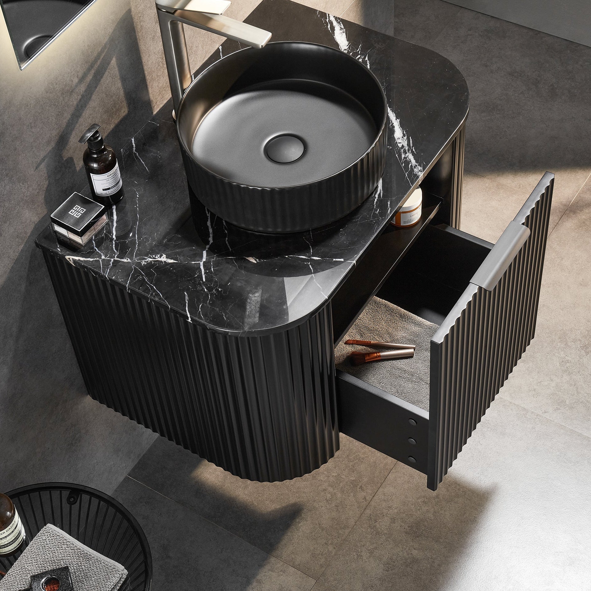 Arcadia Standard Wall-Mounted Vanity 740*493*470mm Matte Black