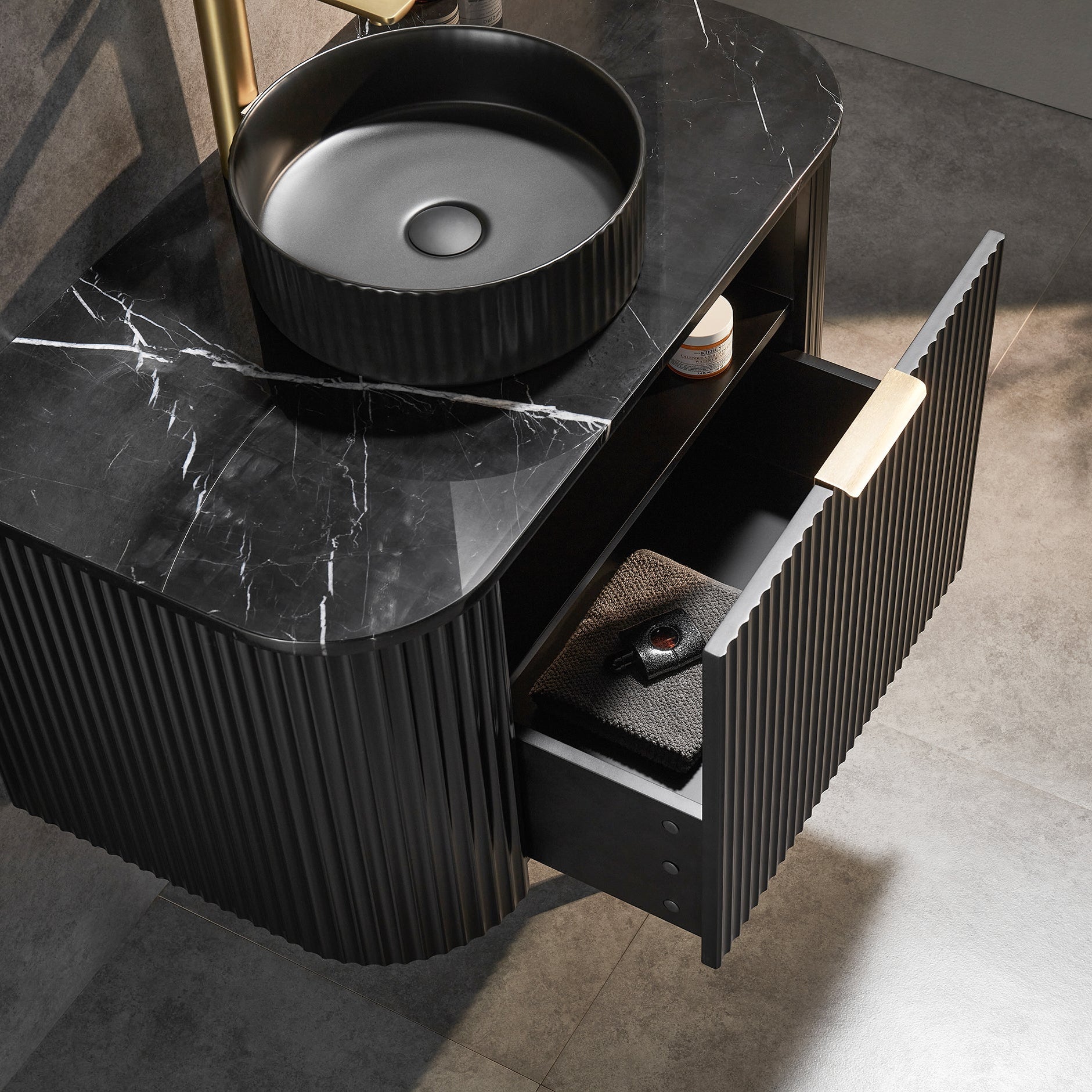 Arcadia Standard Wall-Mounted  Vanity 890*493*470mm Matte Black