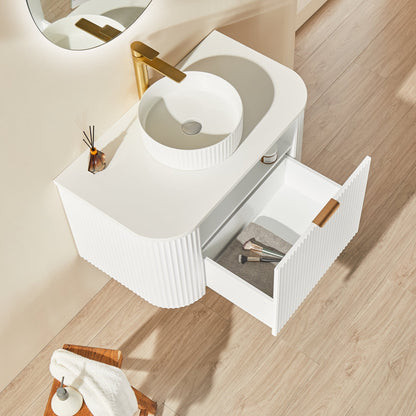 Elara Wall Hung PVC Cabinet with soft closing door 890*493*470mm