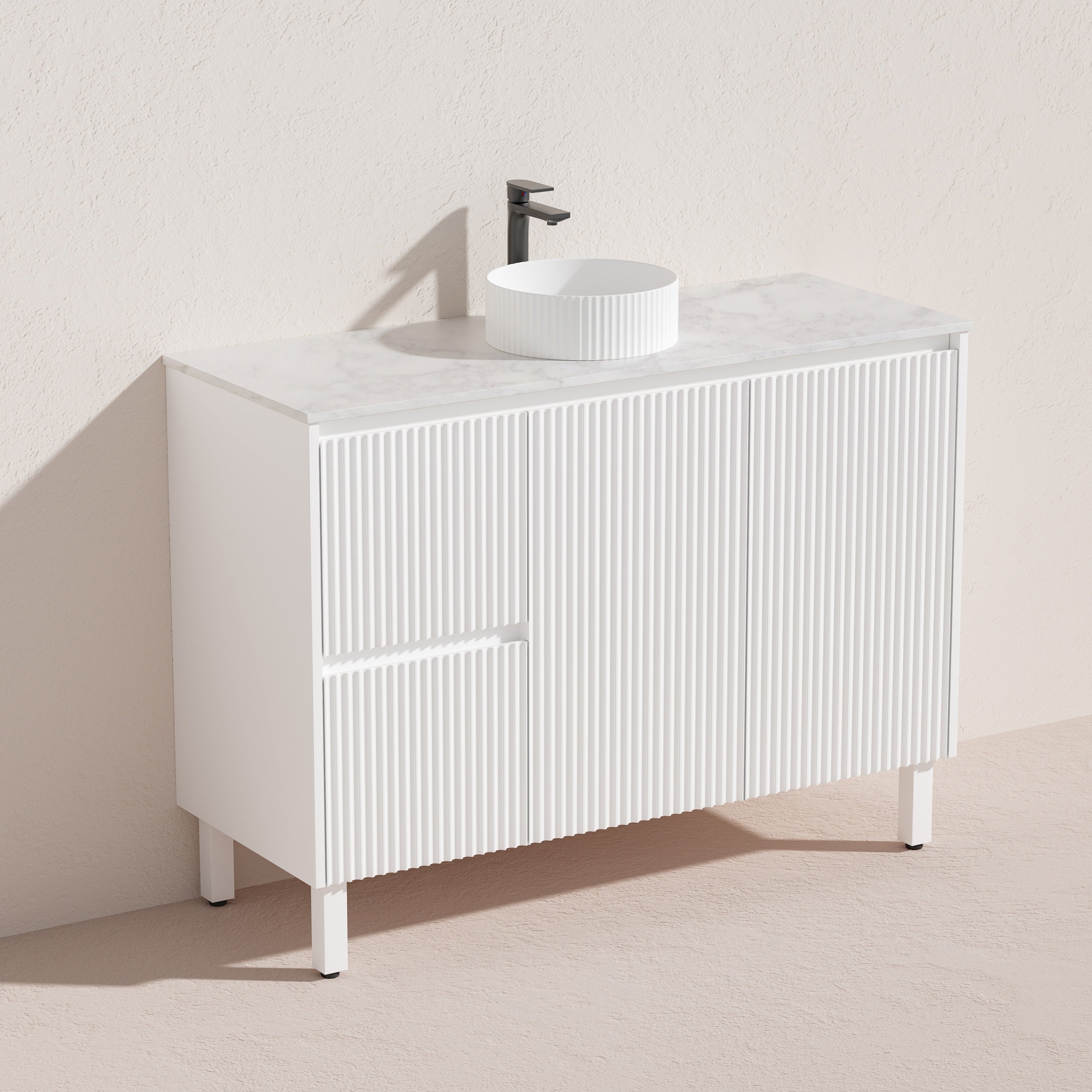 Brighton Floor Vanity 1200*460*500mm Matte White