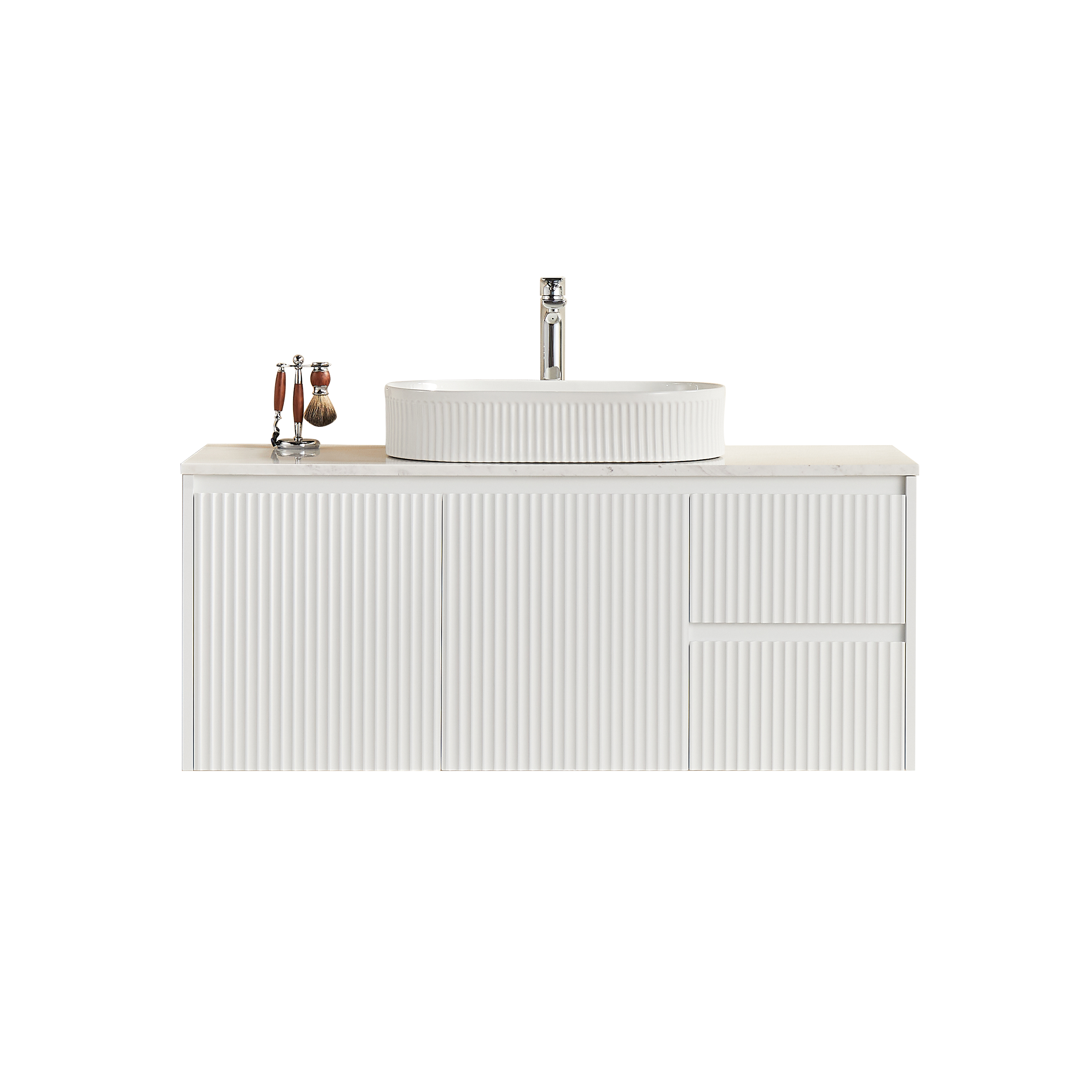 1190*455*480mm Left hand drawers Brindabella Wall Hung PVC Cabinet