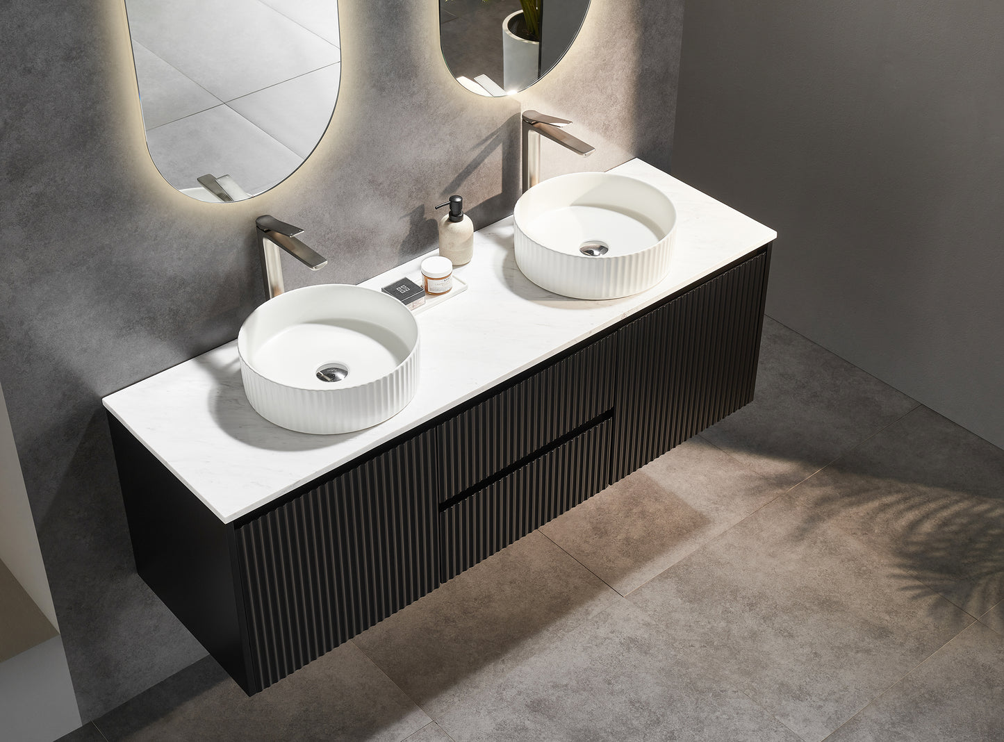 1490*455*480mm Drawers in the  middle Brindabella CB1521W-MB