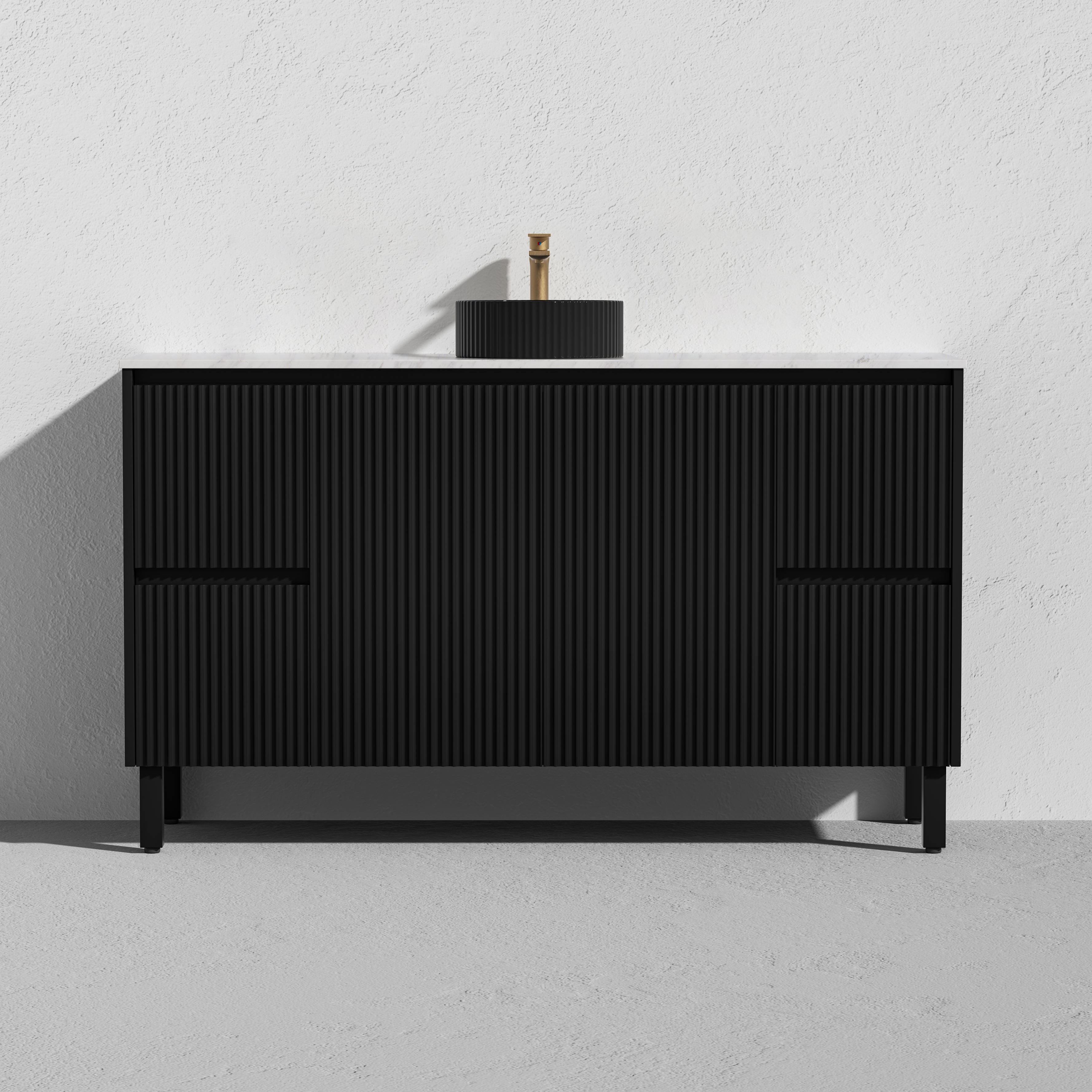 Brighton Floor Vanity 1500*460*880mm Matte Black