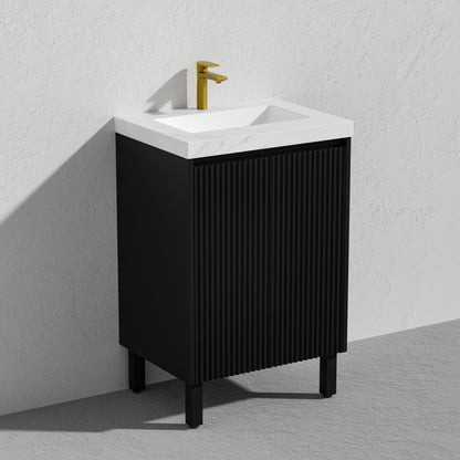 Brighton Floor Vanity 600*460*880mm Matte Black