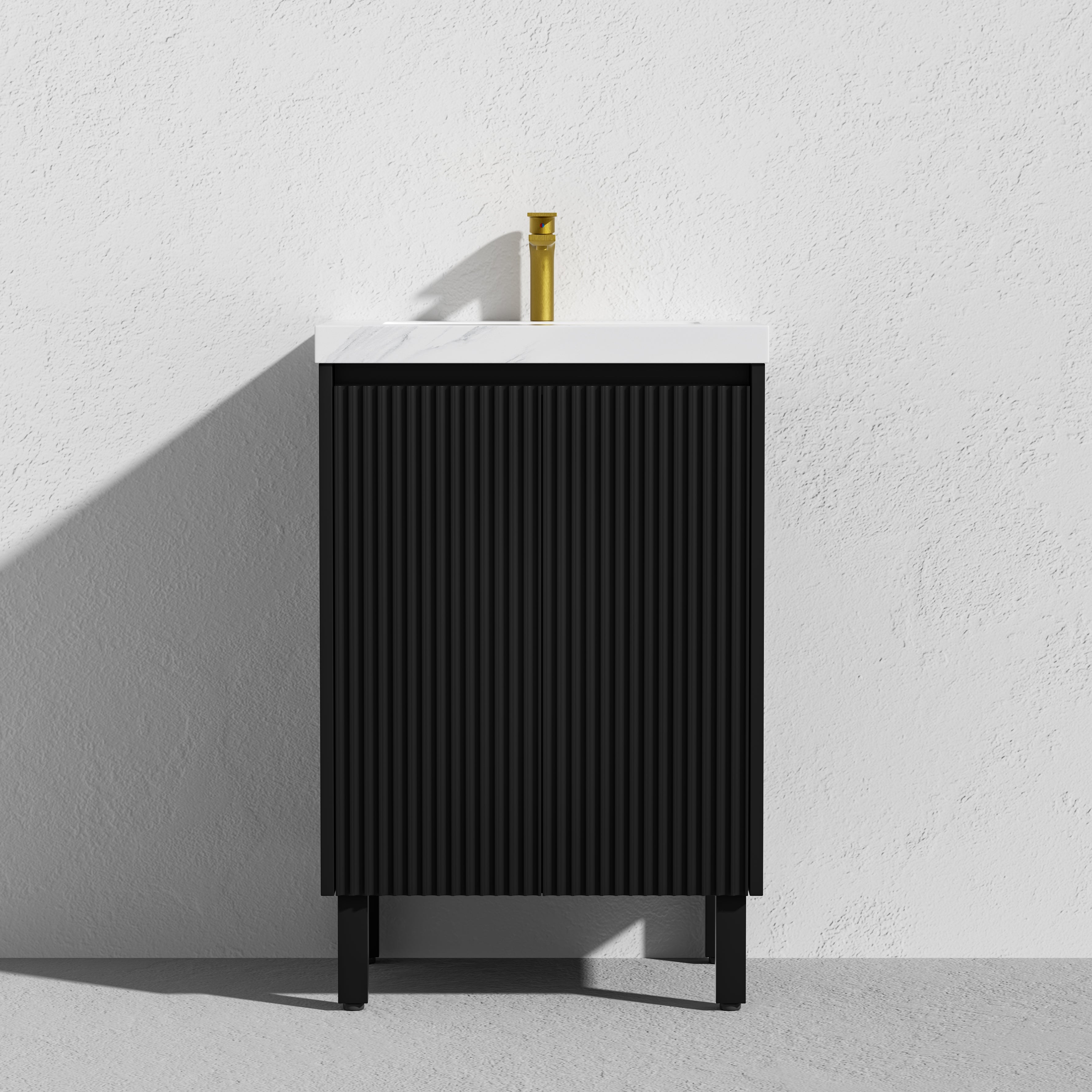 Brighton Floor Vanity 600*460*880mm Matte Black