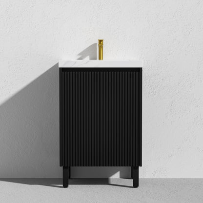 Brighton Floor Vanity 600*460*880mm Matte Black