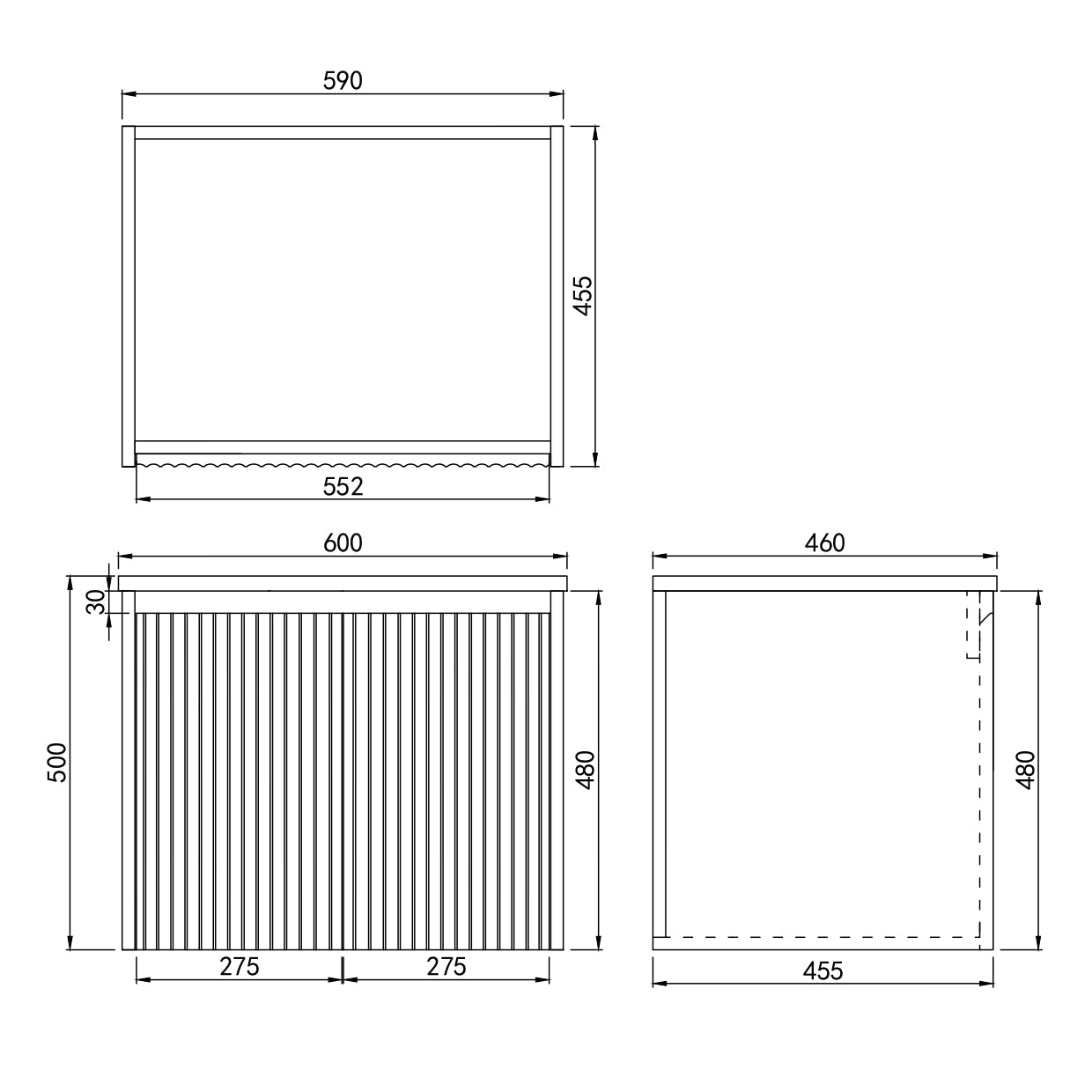 Wyrewood Wall-Mounted  Vanity 590*460*500mm